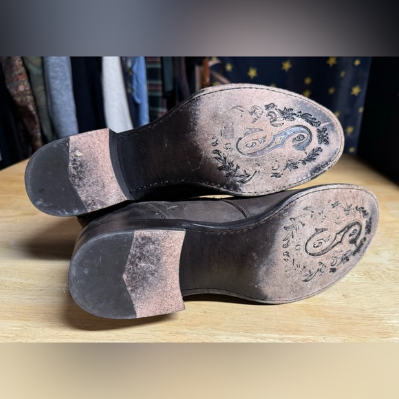 Brown Leather Motorcycle Boots - Picture 4 of 6